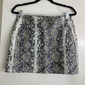 Snake skin aqua skirt